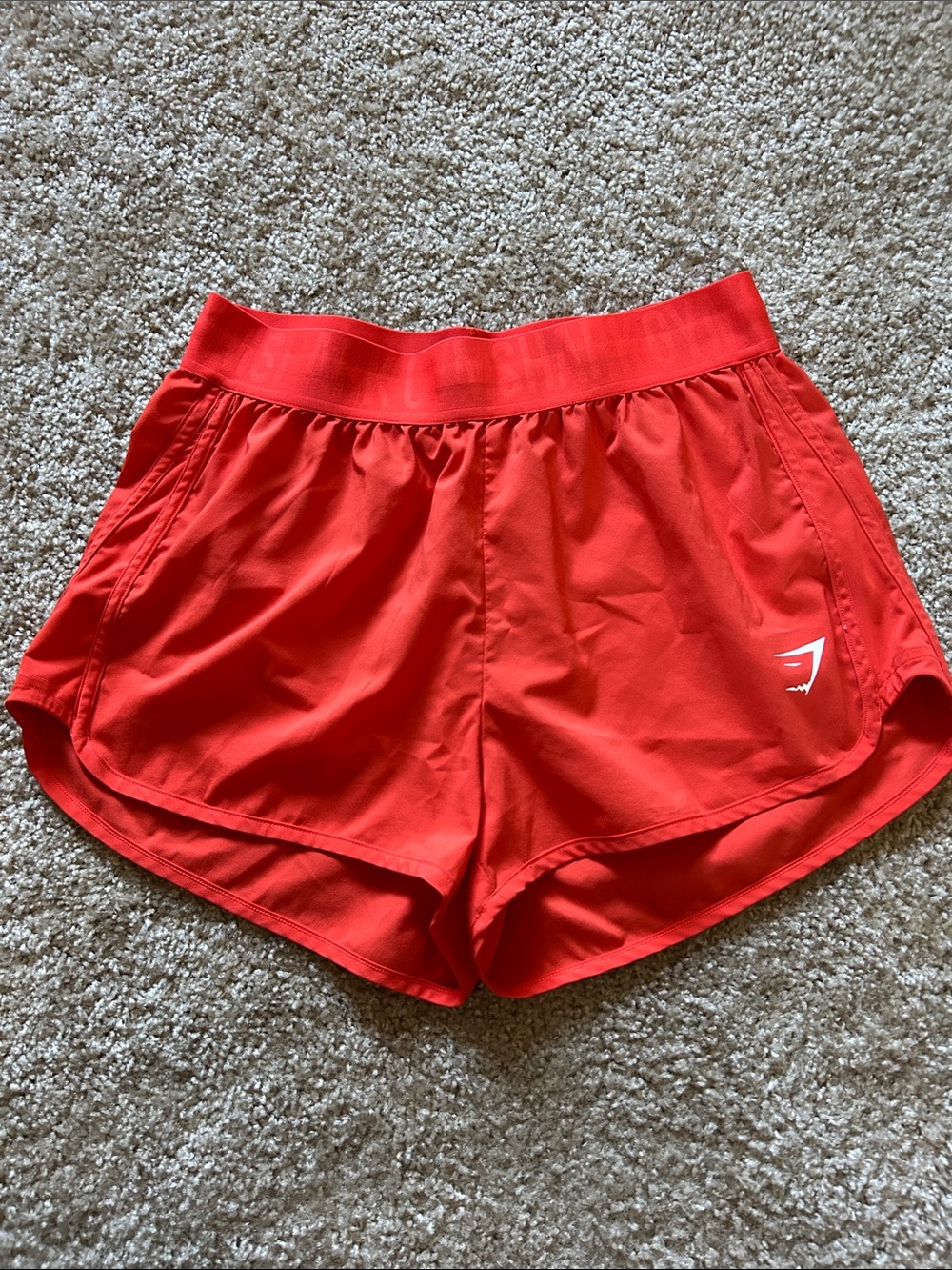 Gymshark Women's Red Athletic Shorts